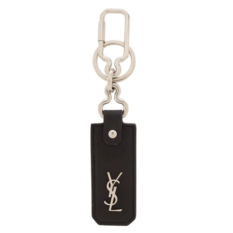 Cassandre Leather Keyring In Black