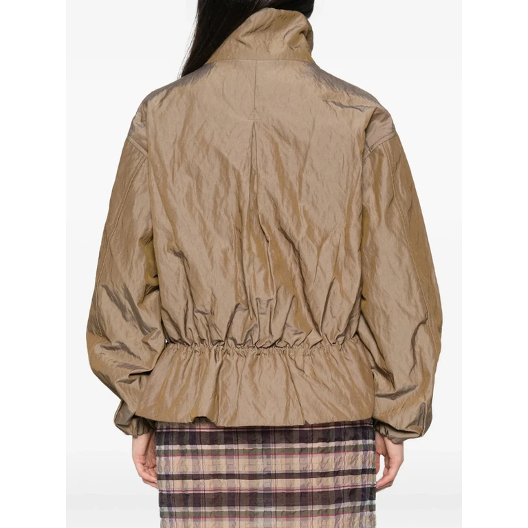 Lorde Ruched-waist High-neck Jacket