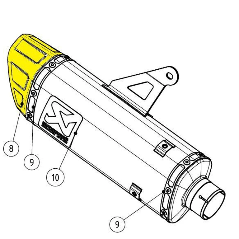 V-EC398 - V-EC398 - Akrapovic End Cap - Yamaha YZF-R7 ABS 2022-2023