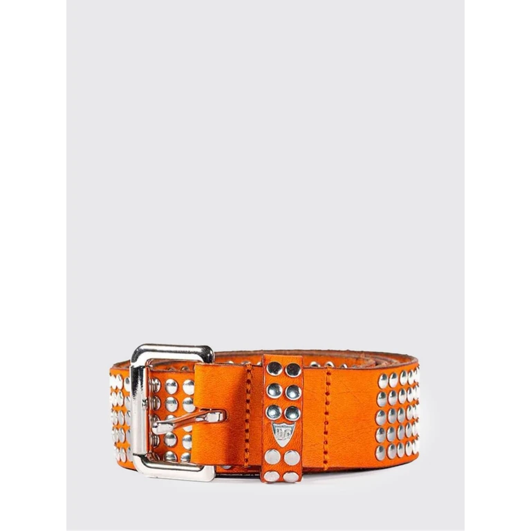 Multicolour Embroidered Leather Belt (22SHTCI004ORANGE)