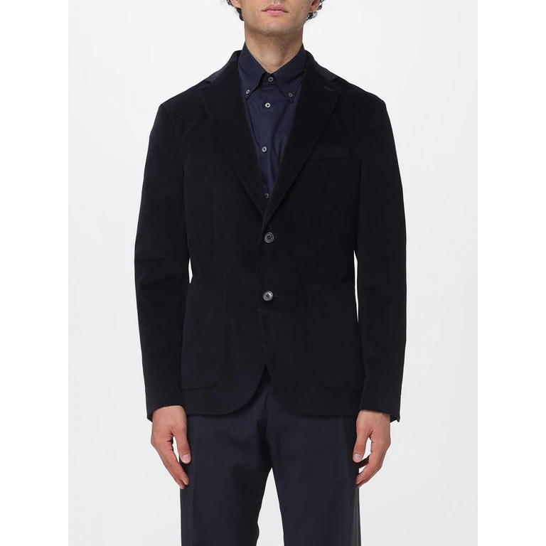 Single-Breasted Blazer in Stretch-Cotton Corduroy with Patch Pockets (207GB0177264)