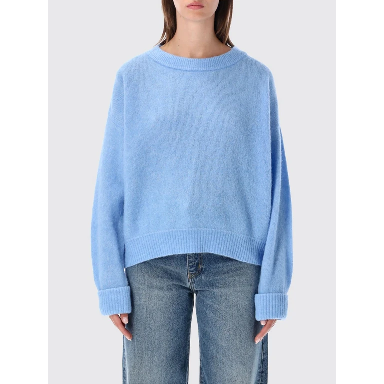 Relaxed Fit Wool and Alpaca Blend Crewneck Jumper (VITO18EATMOSFERE)