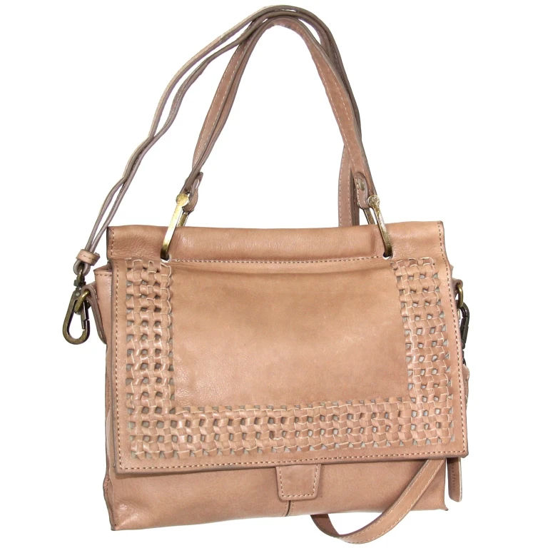 Alexis Leather Satchel - Taupe