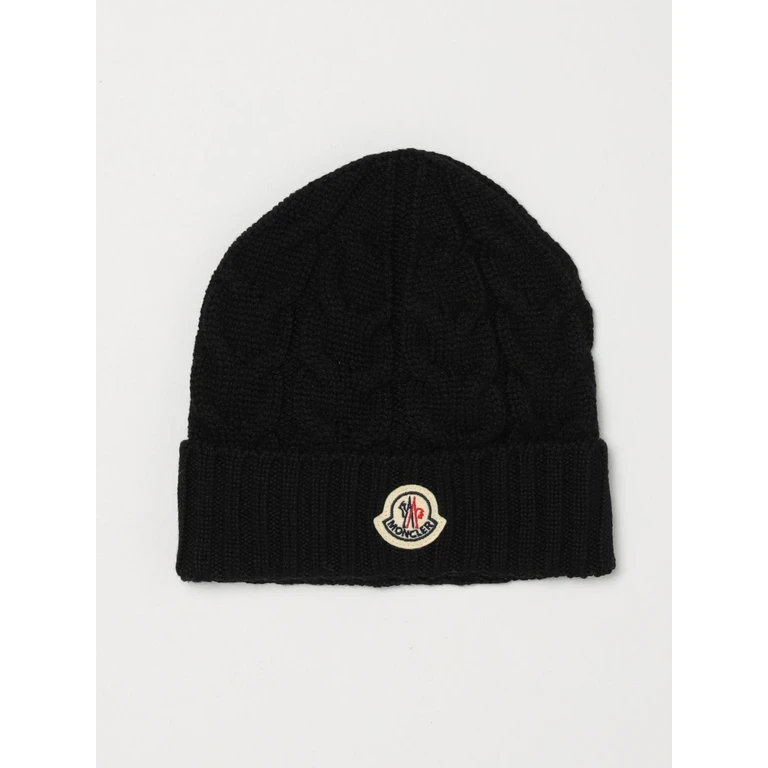 Boy's Cable-Knit Virgin Wool Beanie with Logo Patch (3B0000604S02999)