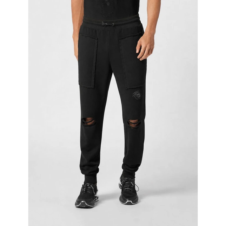 Cotton Blend Jogging Trousers with Drawstring Waist (FAFCMJT2805SJY001N02)