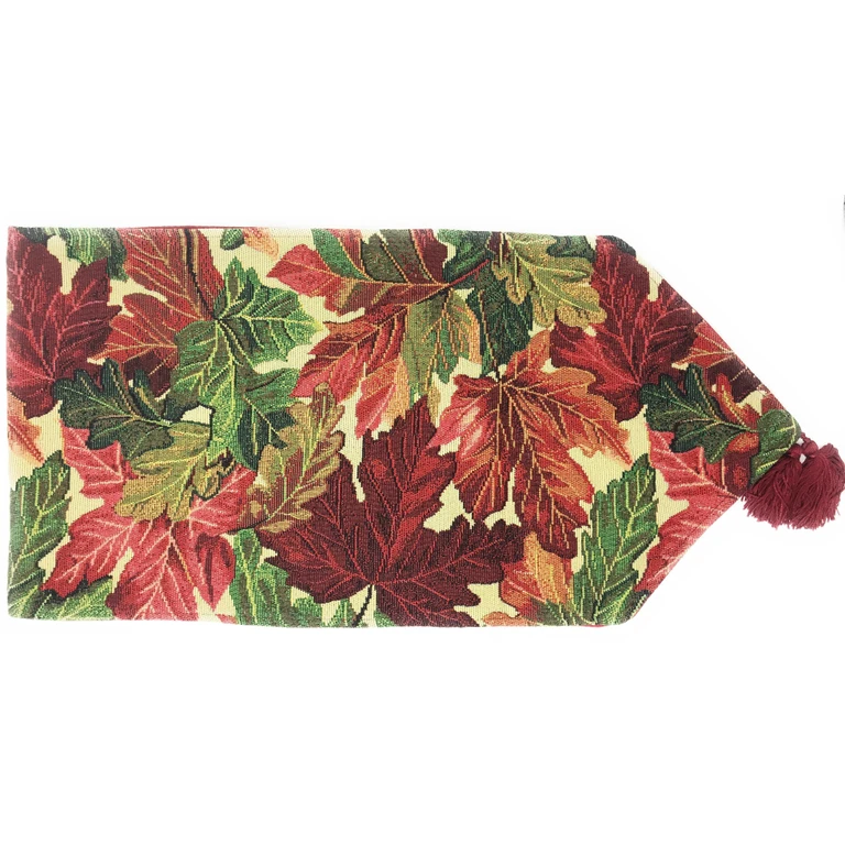 Tache Warm Colorful Thanksgiving Leaves Fall Foliage Tapestry Table Runners (11516)