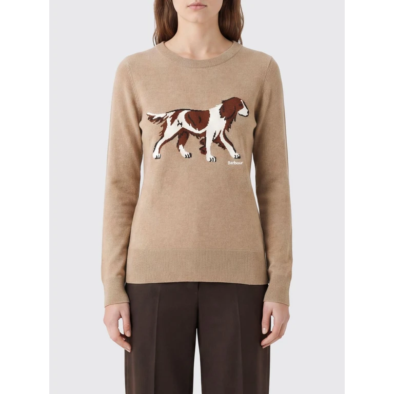 Cotton and Cashmere Crewneck Jumper with Graphic Print (LKN1688BE93)