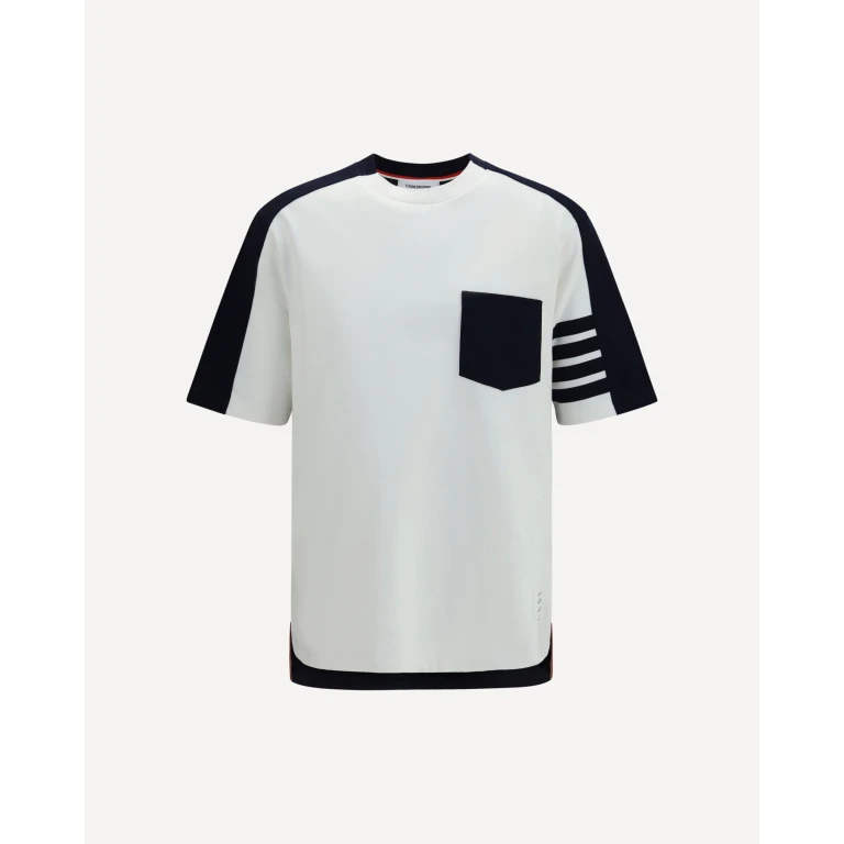 Colorblock T-shirt with 4-bar detail Male 3