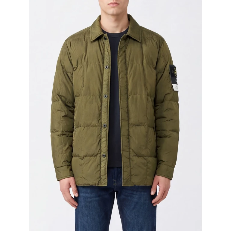 Padded Down Jacket in Recycled Nylon with Iconic Compass Logo (4100033S0A23V005G)