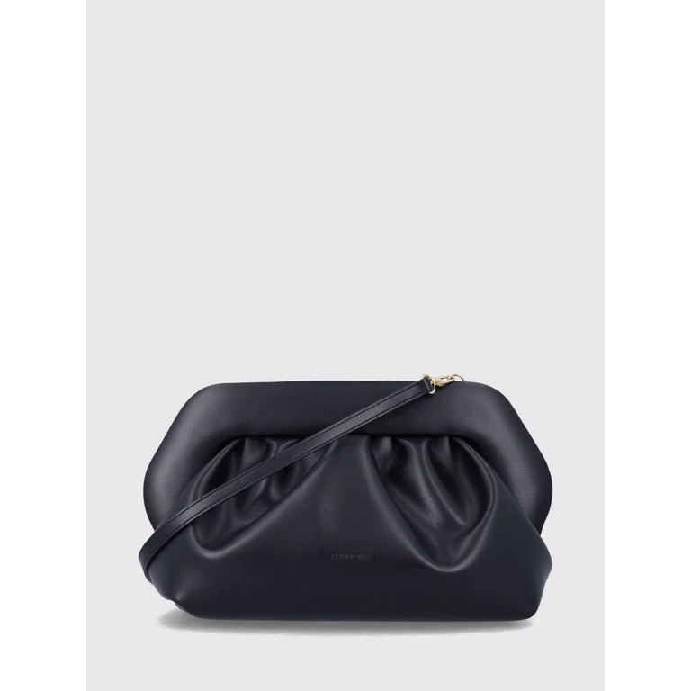 THEMOIRÈ Bios Draped Vegan Leather Clutch TheMoiré with Strap (TMB00OOVF0303A)