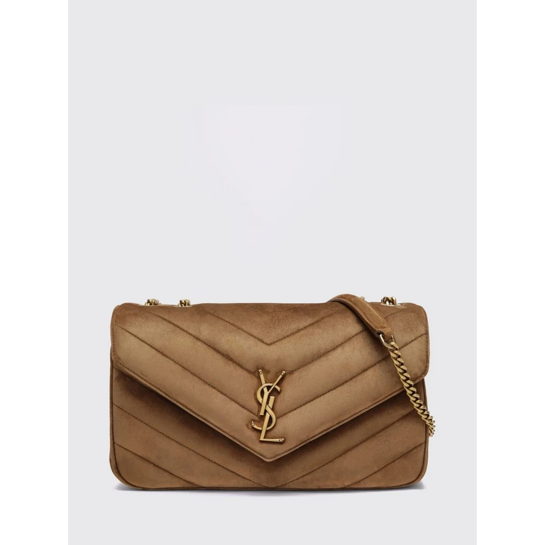 Medium LouLou Shoulder Bag in Chevron Suede (871619AAEY62916)