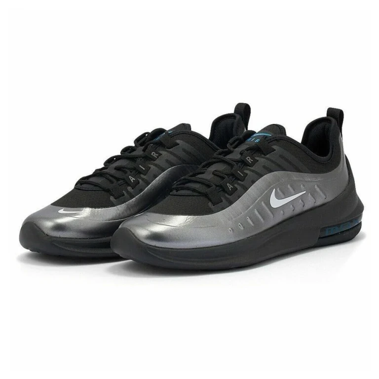 Air Max Axis Premium Men's Sneakers - Black/Metallic Grey Mesh Low-Top