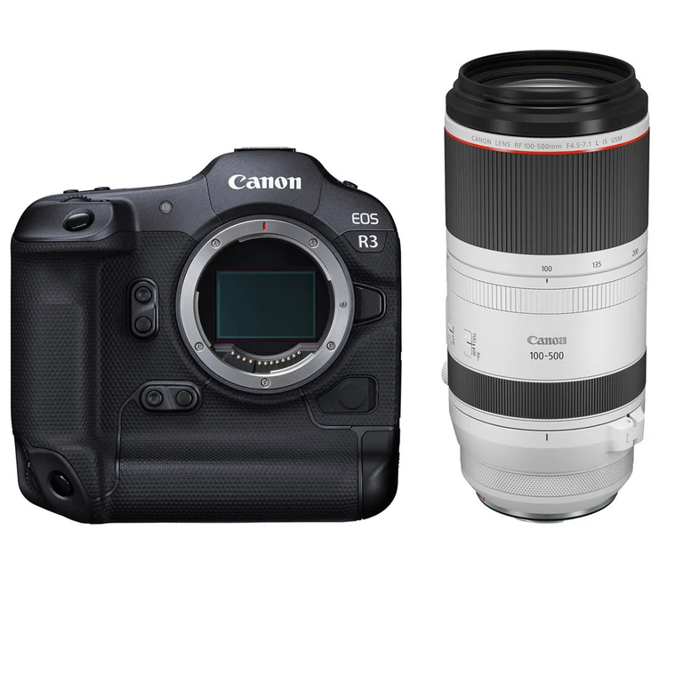 EOS R3 Systemkamera-Gehäuse mit EF-EOS R Mount-Adapter