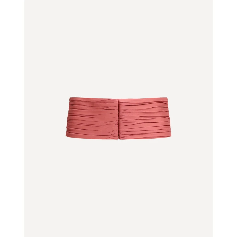 Satin pleated Waist Belt Female M