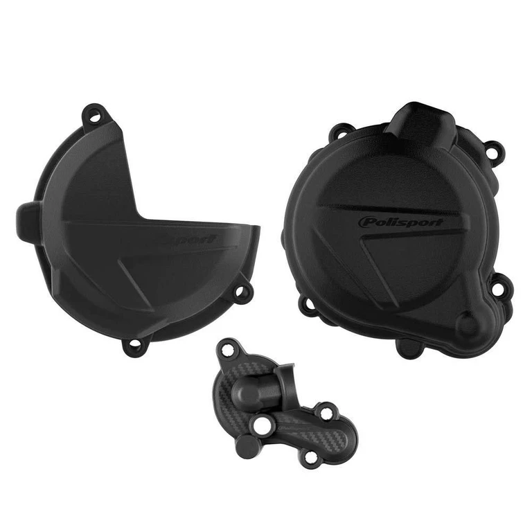91000 - Polisport Clutch & Ignition Cover Protectors For Beta RR 250/300 2018-2023 Black