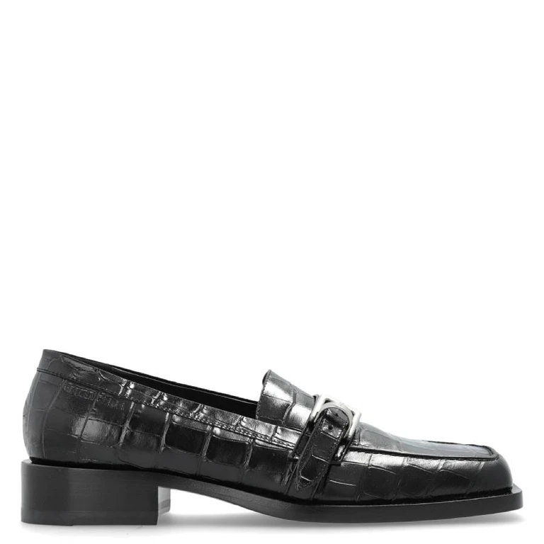Bel Air Croc-Embossed Loafers