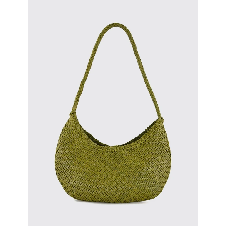Nova Luna Woven Buffalo Leather Shoulder Bag (8020BAMBGRE)