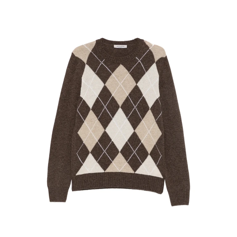 Argyle-knit Sweater