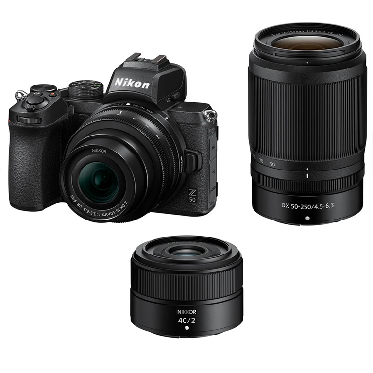 Z50 Mirrorless Camera with Z DX 16-50mm and Z DX 50-250mm Lenses