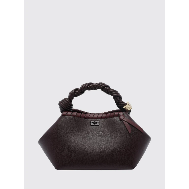 Bou Borsa a mano con manico intrecciato e logo