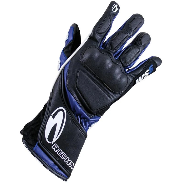 WSS Motorcycle Gloves S Black Blue