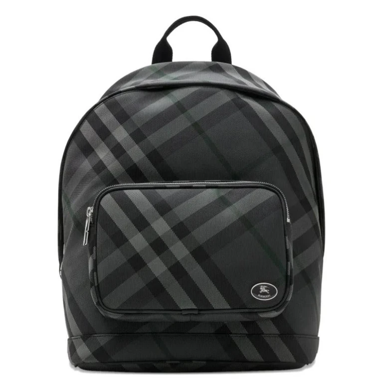 Check Grid Backpack In Charcoal