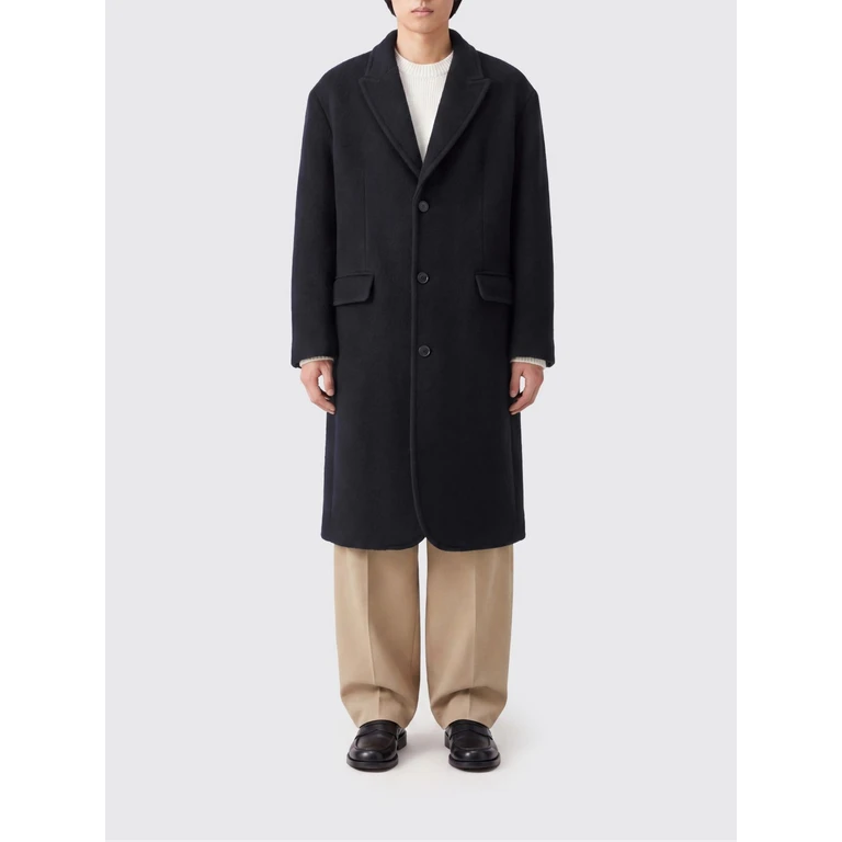 Single-Breasted Knee-Length Wool Coat with Lapel Collar (TUMU0157U0UTWA4900N99)