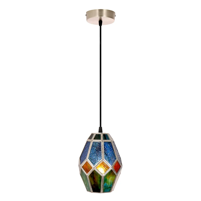 5.5" W Bouvier Metal and Glass Pendant