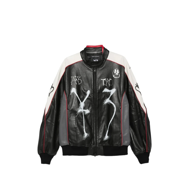Chito Graffiti-print Leather Jacket