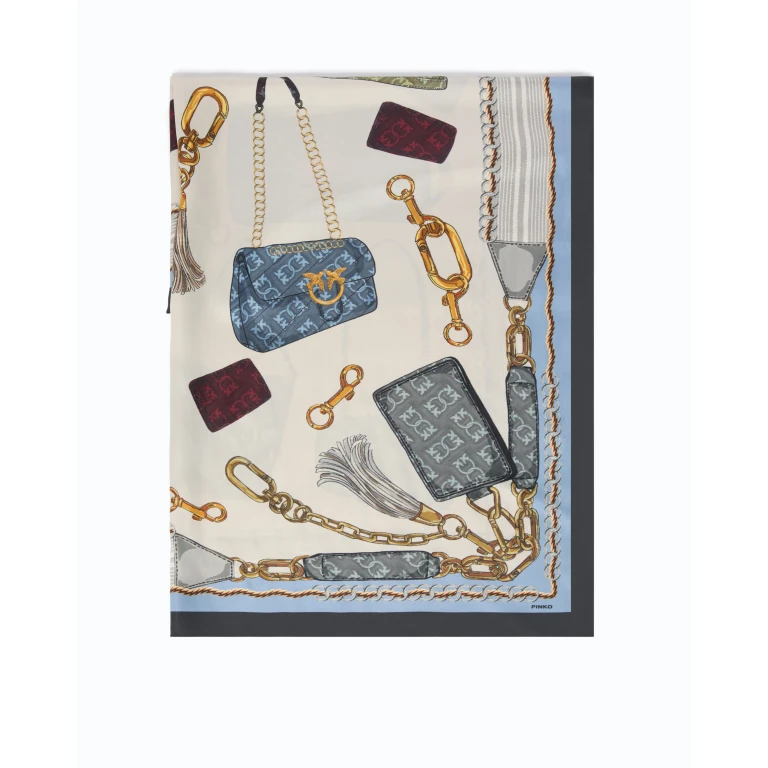 Foulard Pinko con stampa borse all-over