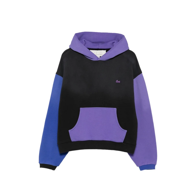 Colour-block Logo-patch Hoodie