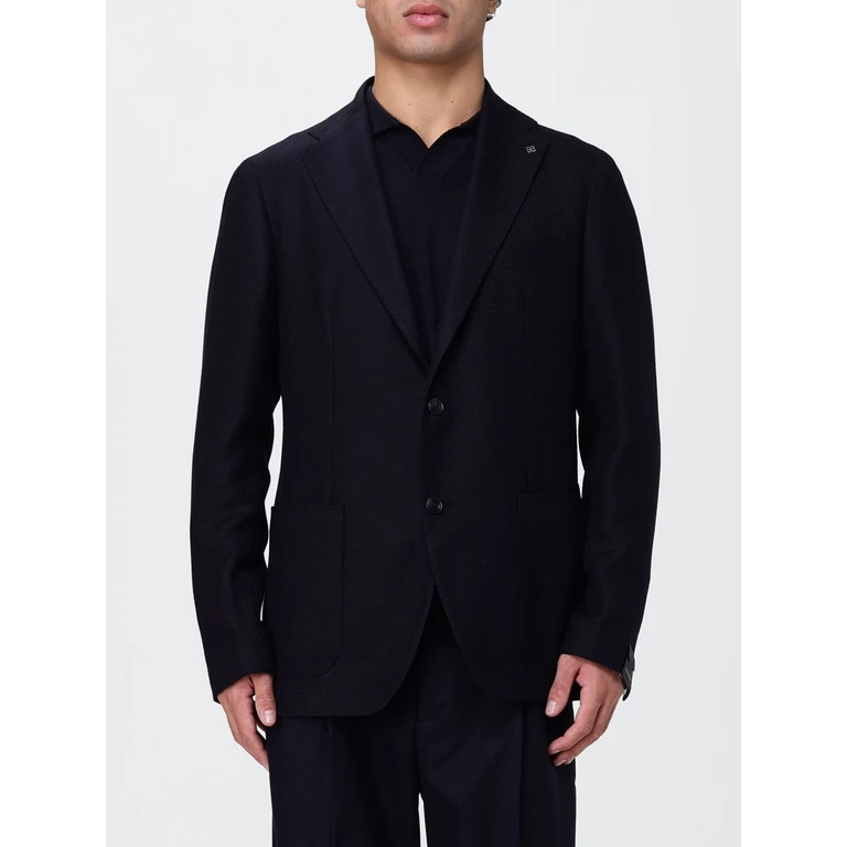 Single-Breasted Super 100's Virgin Wool Blazer with Patch Pockets (1SMC22KAI120028B51311254)
