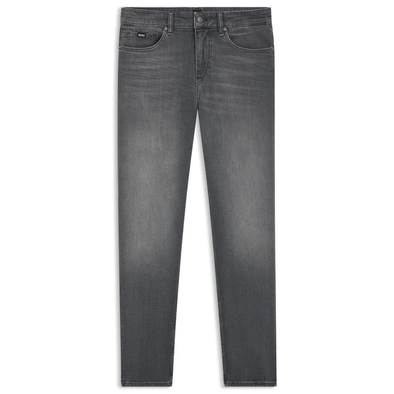 Delaware Slim-Fit Jeans In Grey Stretch Denim