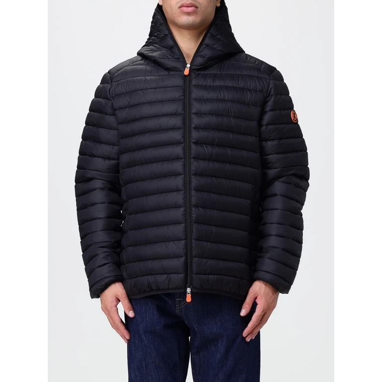 Short Quilted Nylon Puffer Jacket with Hood and Zip Closure (D30650MGIGA10000)