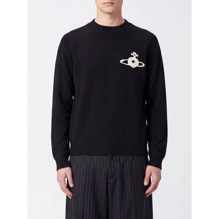 Pure Wool Turtleneck Jumper with Orb Logo Embroidered on the Chest (2701003LY005EN401)