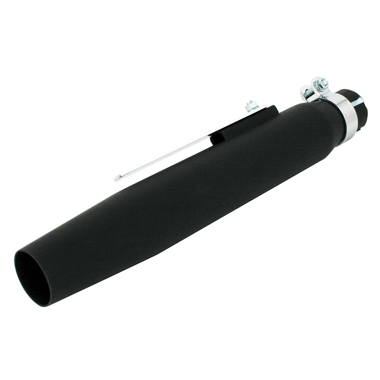 Universal 15" Tapered Silencer With Clamp & Single Reducer - Matt Black