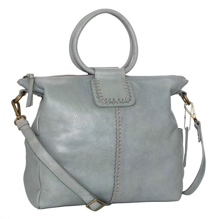 Tonya's Ring Leather Tote - Stone