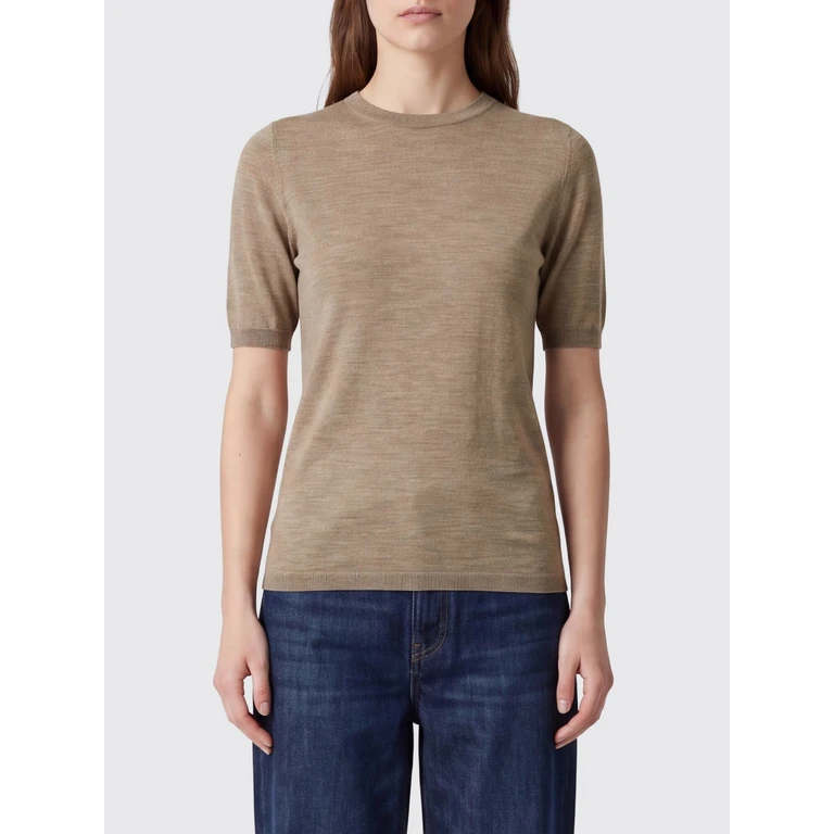 Cashmere and Silk Short-Sleeved Crew Neck Jumper (MAD216F001N9071276)