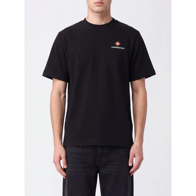 T-shirt girocollo in cotone organico con stampa grafica Casablanca