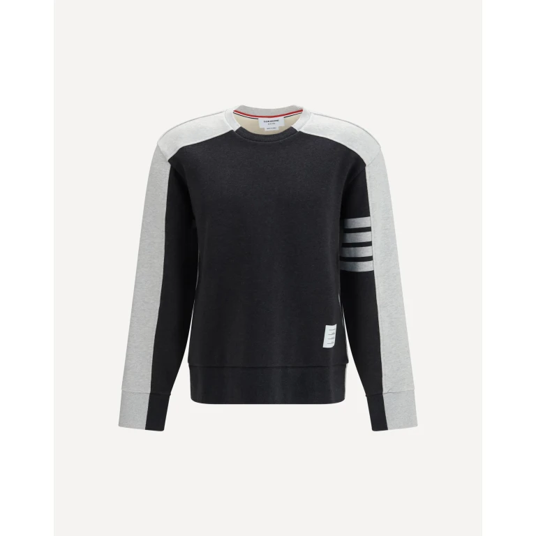 Colorblock Crewneck Sweatshirt with 4-bar detail Male 3