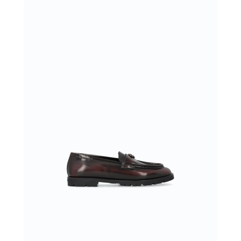 Mocassin en cuir avec logo et semelle crantée - 35