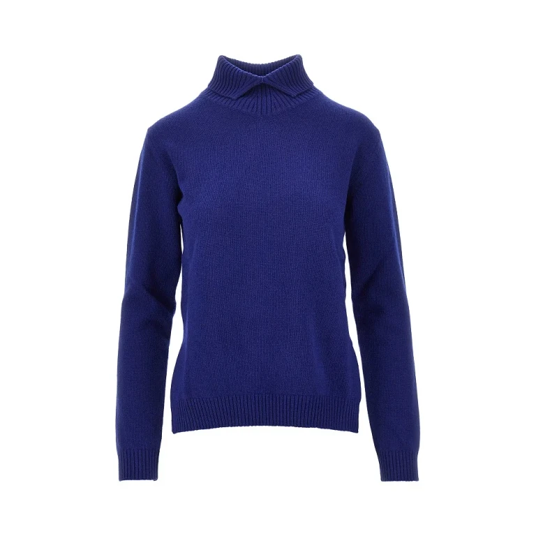 Split collar wool sweater Woman 40