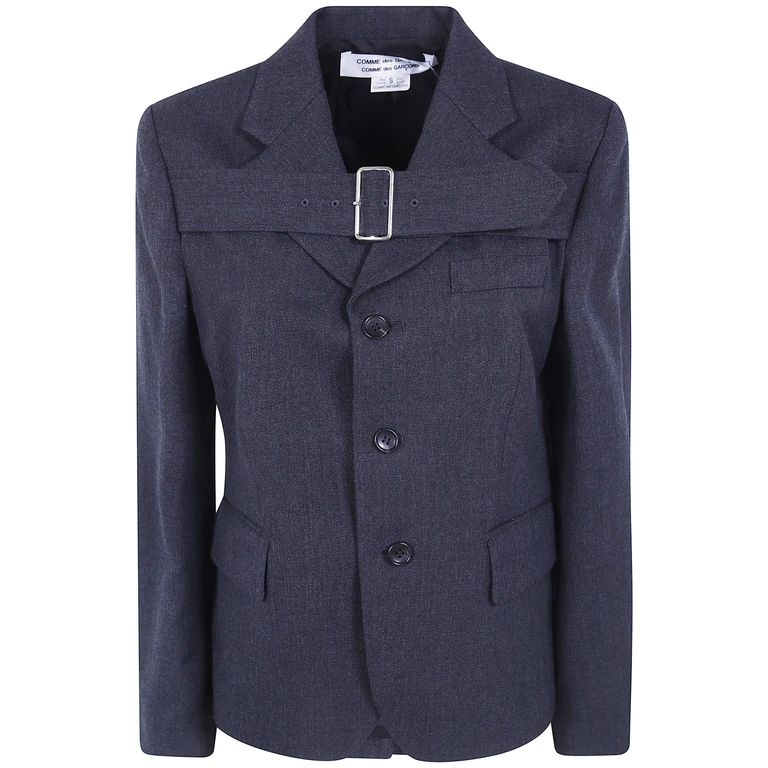 Belted Jacket "Wool Thick Gabard