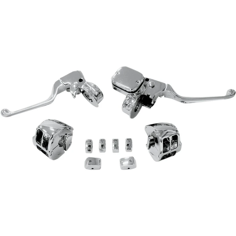 H07-0755KDS - Drag Specialties Handlebar Control Kit with Mechanical Clutch For Harley Davidson FLD 1690 2012-2013 - Chrome