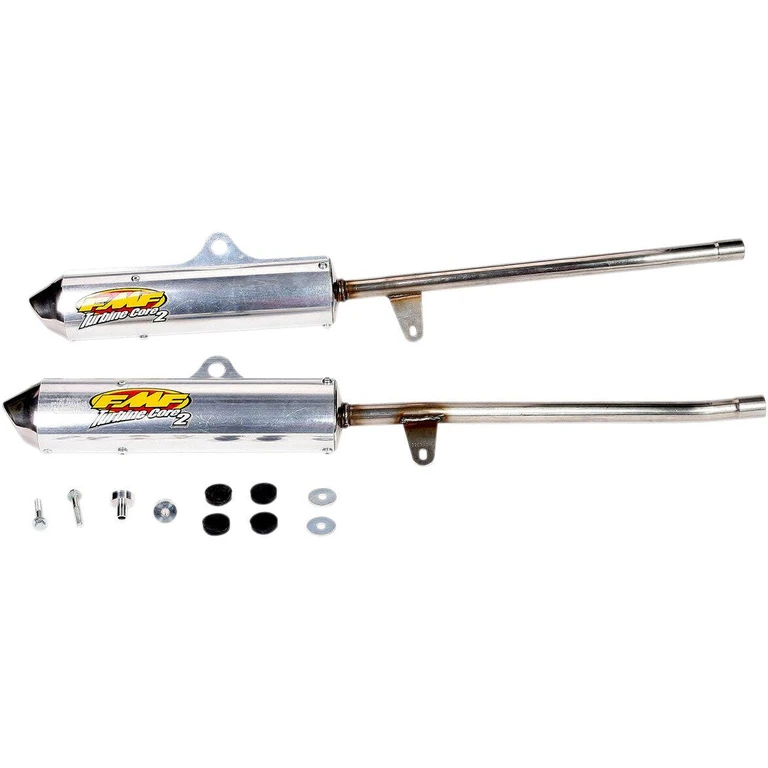 020360 - FMF Turbinecore 2 Spark Arrestor Silencers For ATV For Yamaha YFZ350 1987-2006 - Silver