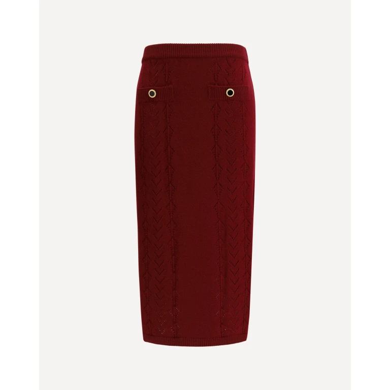 Merino wool midi Skirt Female 40