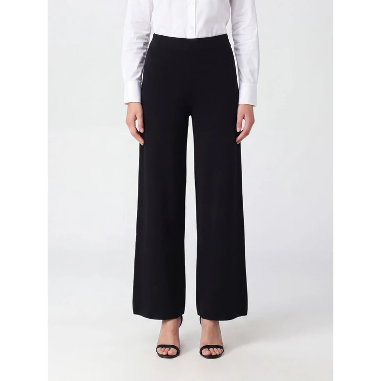 PAROSH P. A.R. O.S. H. Wide-Leg Wool and Cashmere Knit Trousers with Elastic Waist (D570598LOOK26013)
