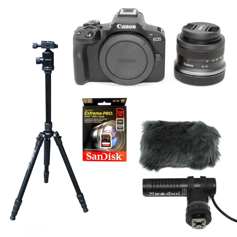 Vlogging Canon EOS R50 Mirrorless Camera Kit