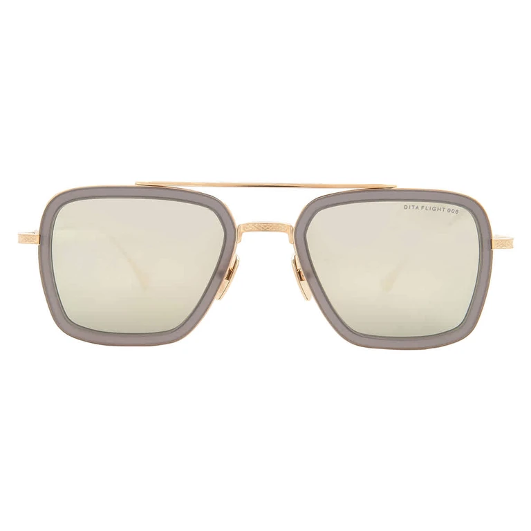 FLIGHT.006 Grey Milky Gold Flash Navigator Unisex Sunglasses 7806-C 52