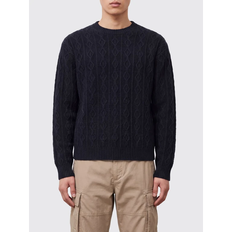 Crewneck Pure Cashmere Jumper with Ribbed Trims (R001259Y120DNM)